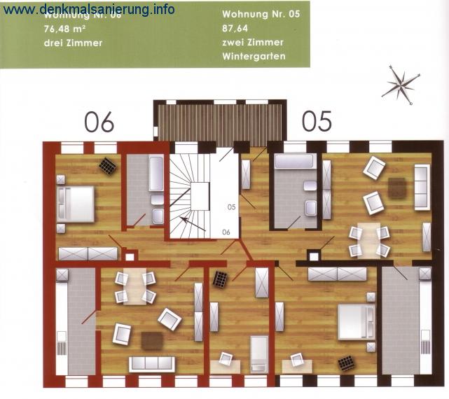 Grundriss WHG 5 und 6 im Quartier