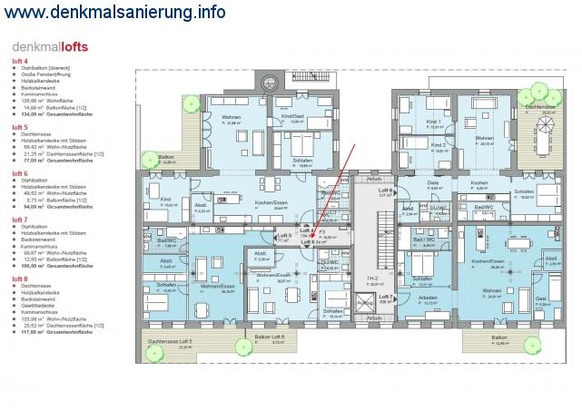 Grundriss 1. OG / Loft 6