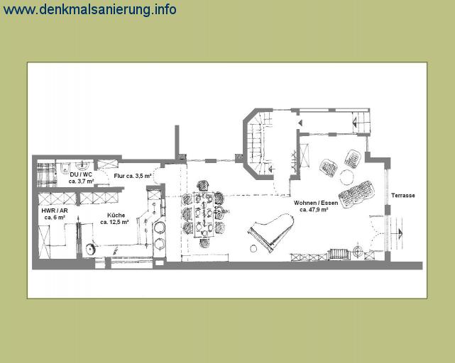 Grundriss EG (Variante Garten/Terrasse)